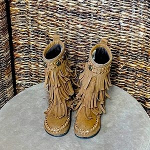 Tall Fringe Boots - Toddler Girl, Size 5